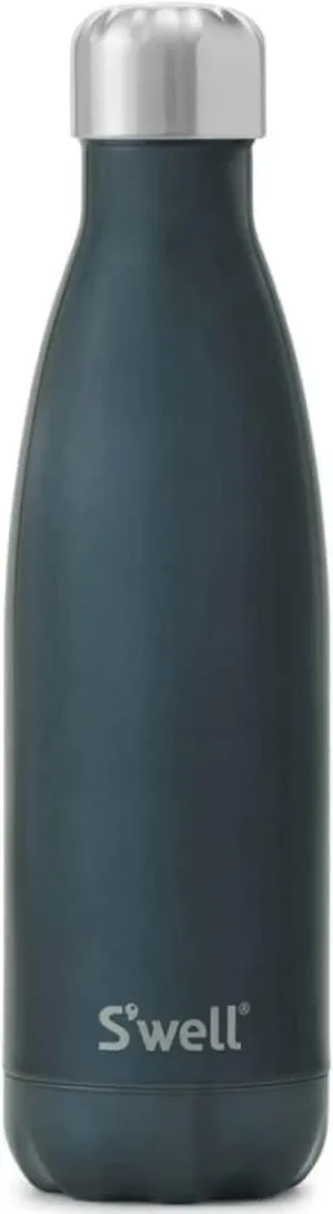 S'well Stainless Steel Water Bottle, 17oz, Blue Suede, Triple-Layered Vacuum Insulated Containers Keeps Drinks Cold for 36 Hours and Hot for 18, BPA Free, Perfect for On the Go