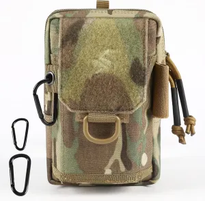 Tactical EDC Pouch, Molle Accessories Shoulder Strap Attachment Pouches for Men Outdoor EDC Tool Bag Utility Gadget Organizer Pack Purse Mobile Phone Holster Pouch