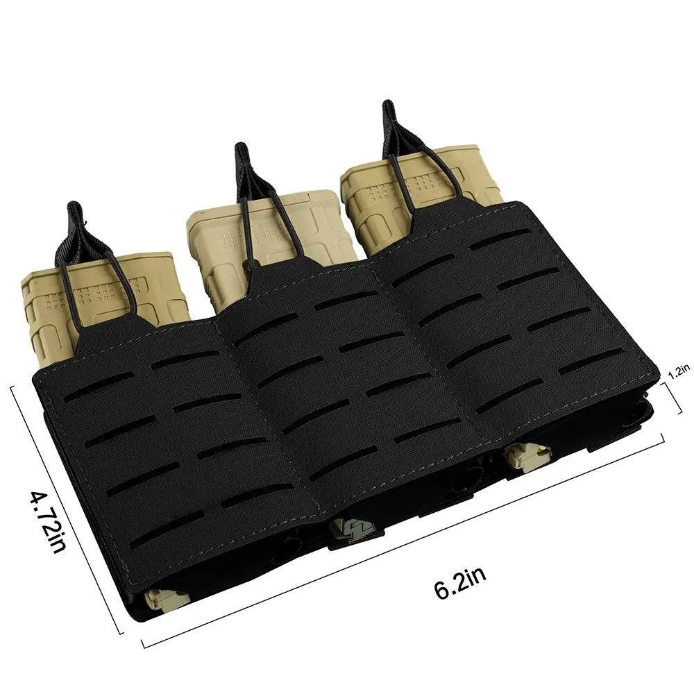 Tactical MOLLE Magazine Pouch: Single, Double, Triple Nylon Holder