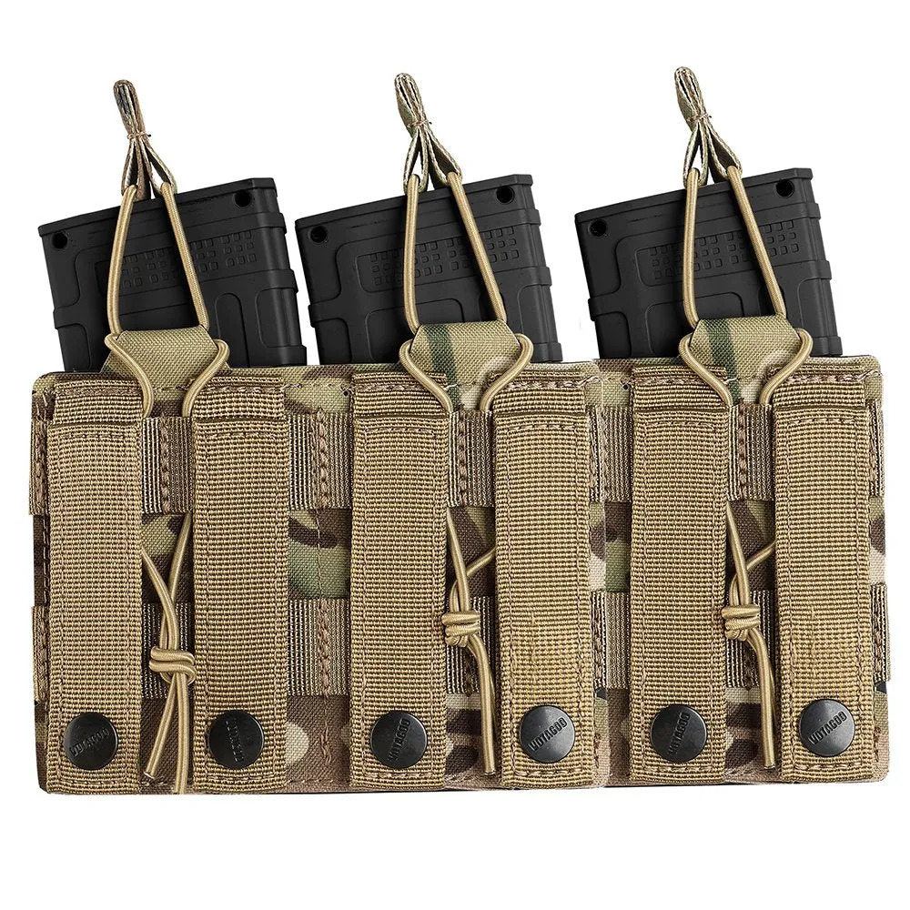 Tactical MOLLE Magazine Pouch: Single, Double, Triple Nylon Holder