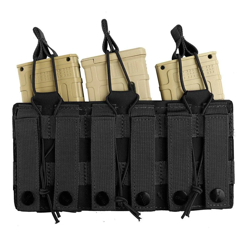 Tactical MOLLE Magazine Pouch: Single, Double, Triple Nylon Holder