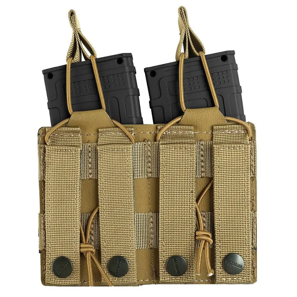 Tactical MOLLE Magazine Pouch: Single, Double, Triple Nylon Holder