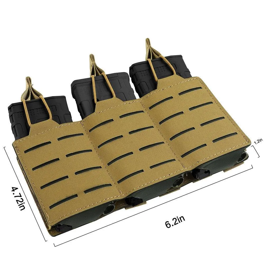 Tactical MOLLE Magazine Pouch: Single, Double, Triple Nylon Holder