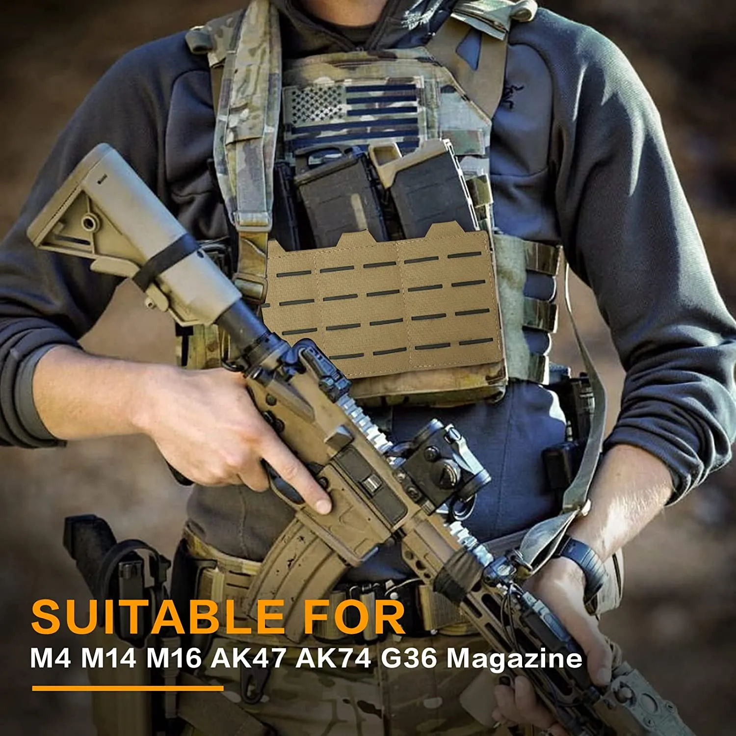 Tactical MOLLE Magazine Pouch: Single, Double, Triple Nylon Holder