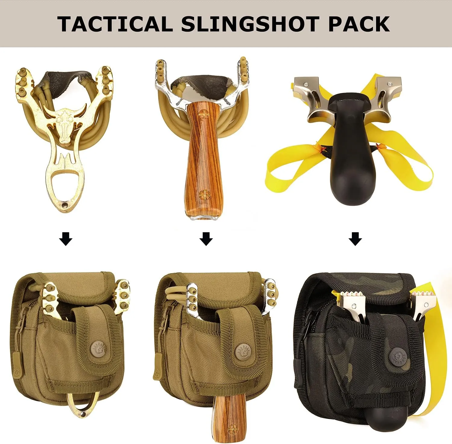 Tactical Slingshot Balls Pouch, MOLLE Attached Storage Waist Bag Military Utility Gadget Gear Pack for Outdoor Sport Traveling