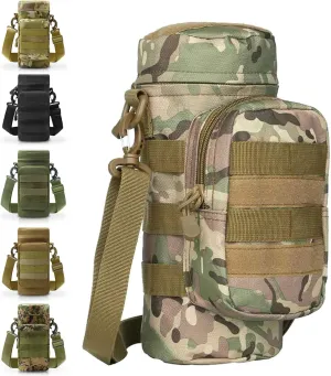 Tactical Water Bottle Pouch, Military Army Molle Water Pouches Carrier Holder for Hiking Camping Outdoor Sport Travel