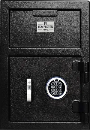 Templeton Safes Standard Depository Drop Slot Safe with Electronic Keypad Combination & Key Backup, 1.12 CBF