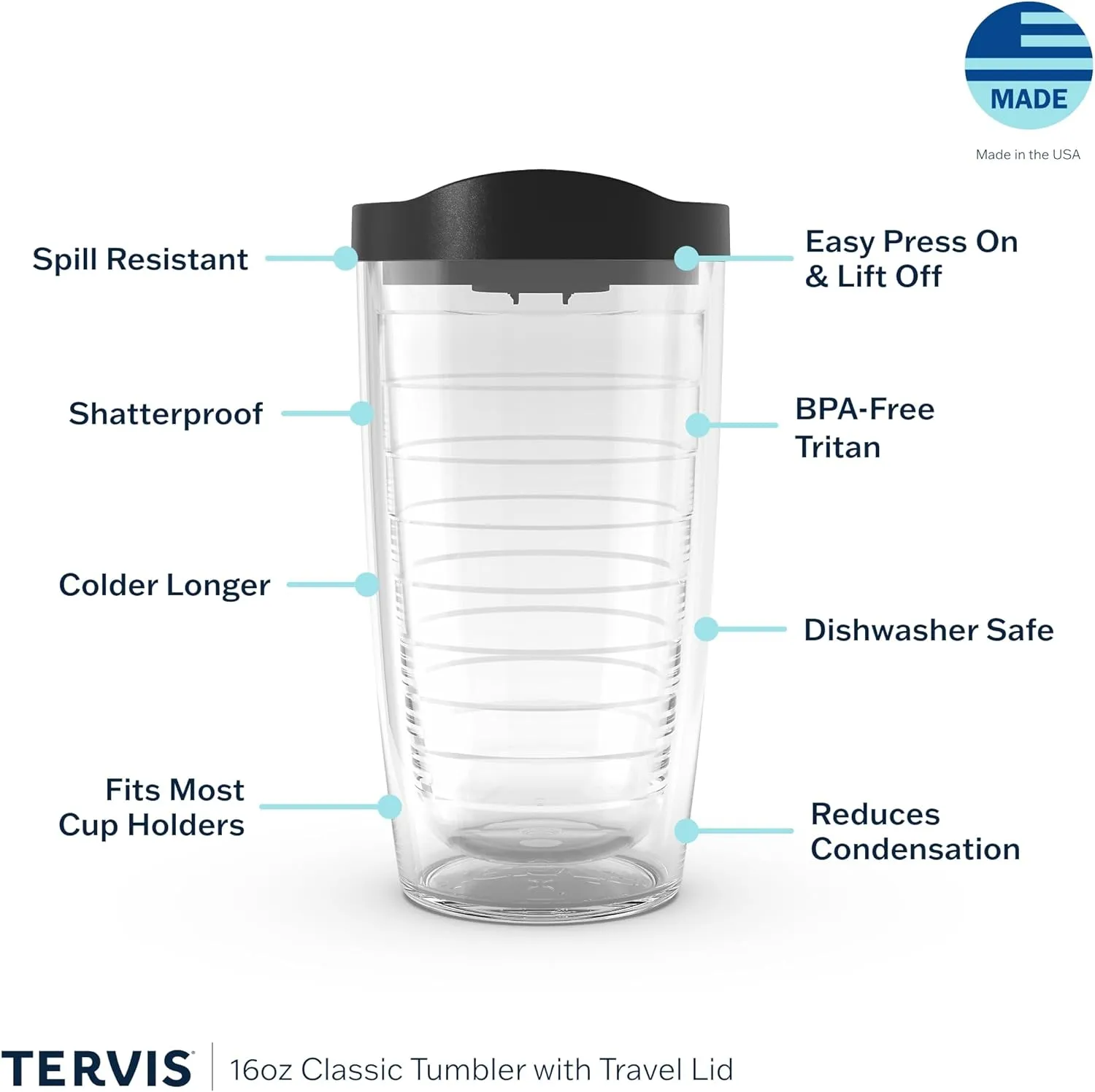 Tervis Made in USA Double Walled NFL New Orleans Saints Insulated Tumbler Cup Keeps Drinks Cold & Hot, 16oz, All Over