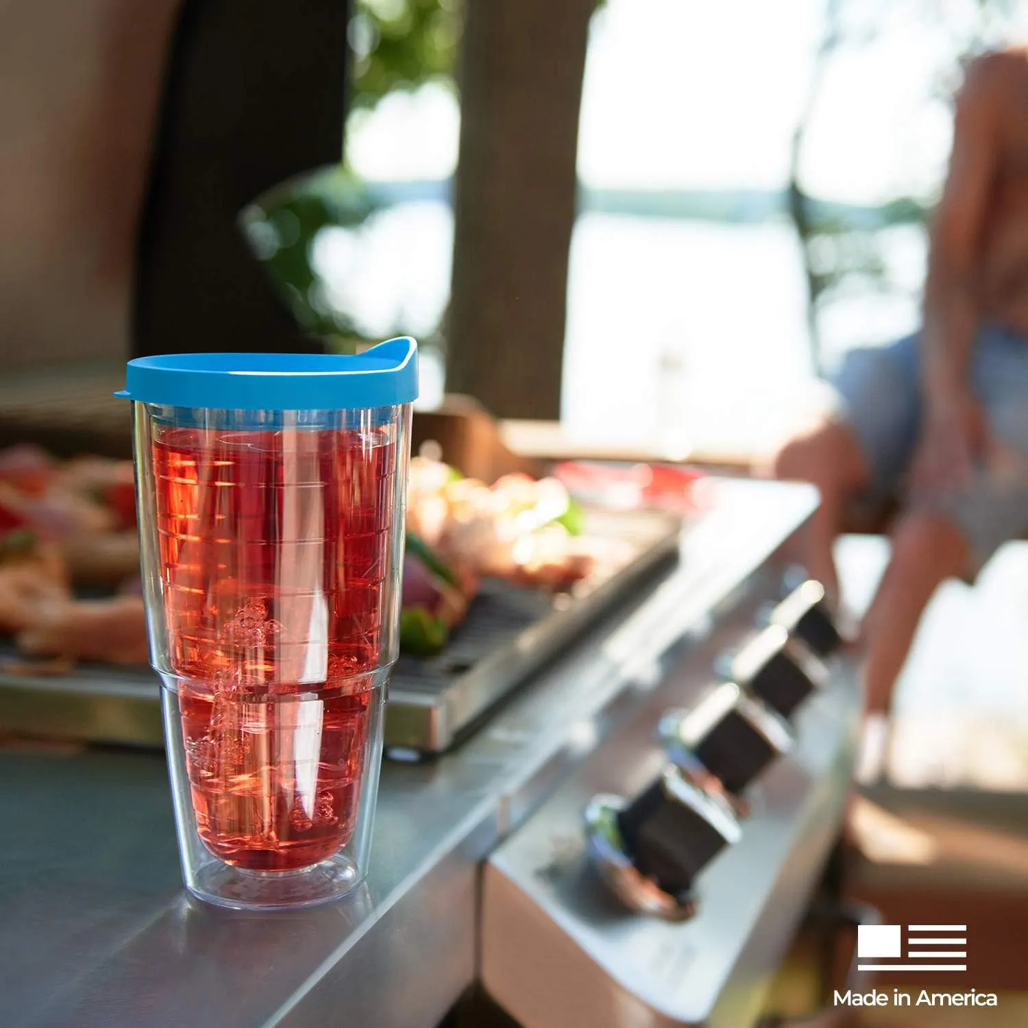 Tervis NFL New England Patriots - All Over Made in USA Double Walled Insulated Tumbler Travel Cup Keeps Drinks Cold & Hot, 24oz, Classic