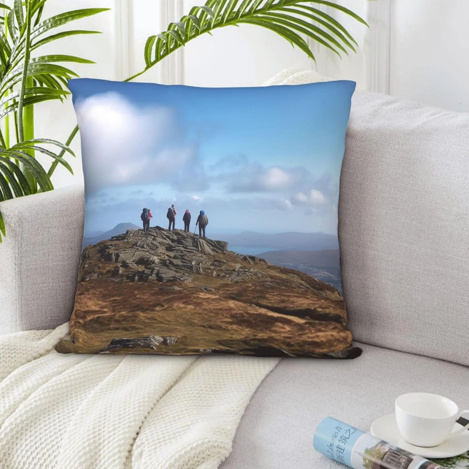 Throw Pillow Covers 26"x26" Walkers at The Summit Pillow Covers Decorative Square Pillowcases Soft Cozy Cushion Cases for Home Living Room Sofa Couch Bed