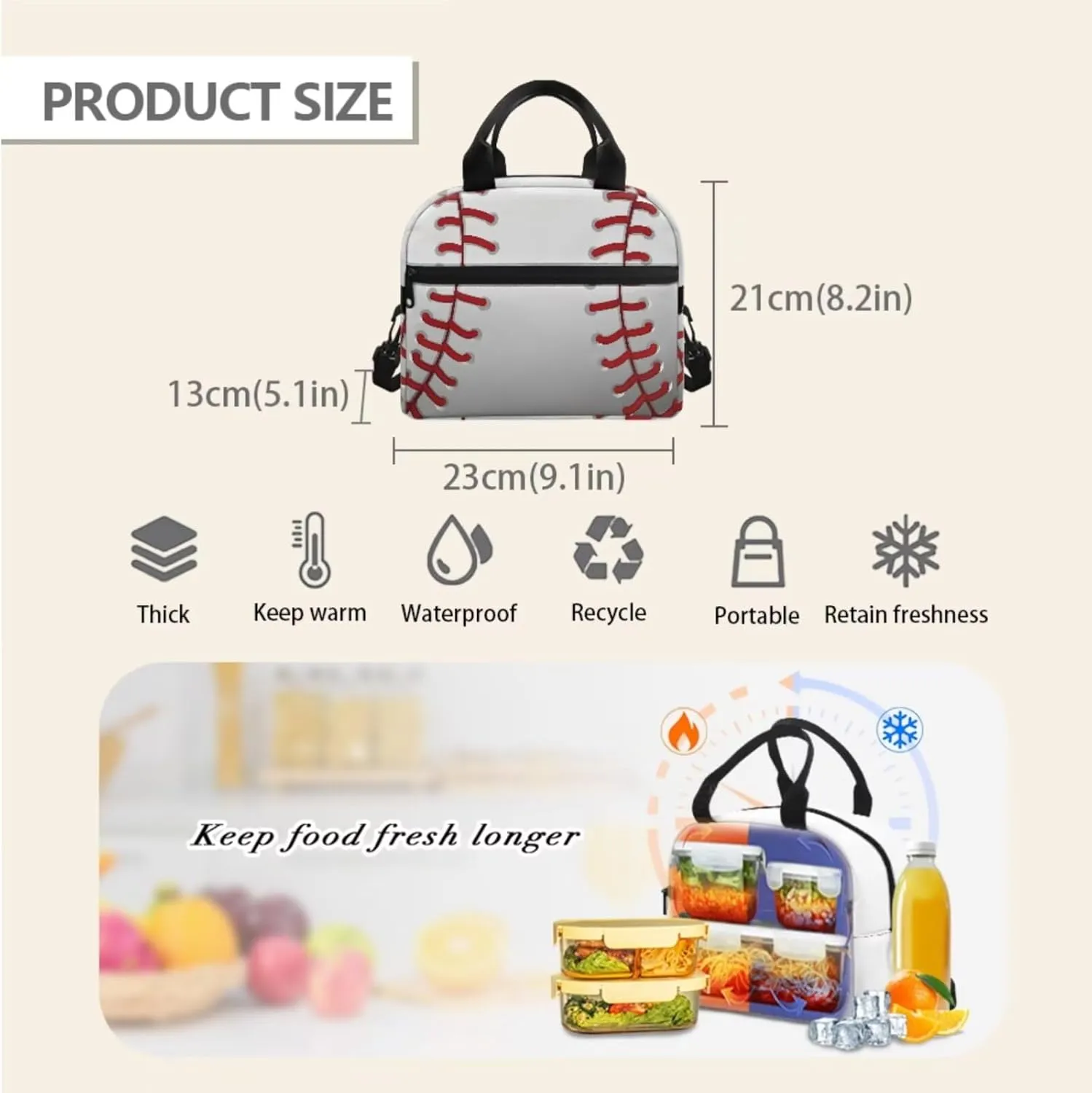 TOADDITDO Baseball Boys Backpack 10-12 Years Old with Lunch Bag Pencil Case Water Bottle Cover 6th Grade Kids Large School Bags Lightweight Casual Daypack Laptop Backpacks Rucksack Mochilas De NiñAs