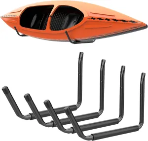 TORACK Kayak Storage Rack, Kayak Wall Mount for Garage Indoor/Outdoor Lightweight Kayaks Holders for Surfboards, Skis, Snowboards, Paddle Boards(Pack of 4)
