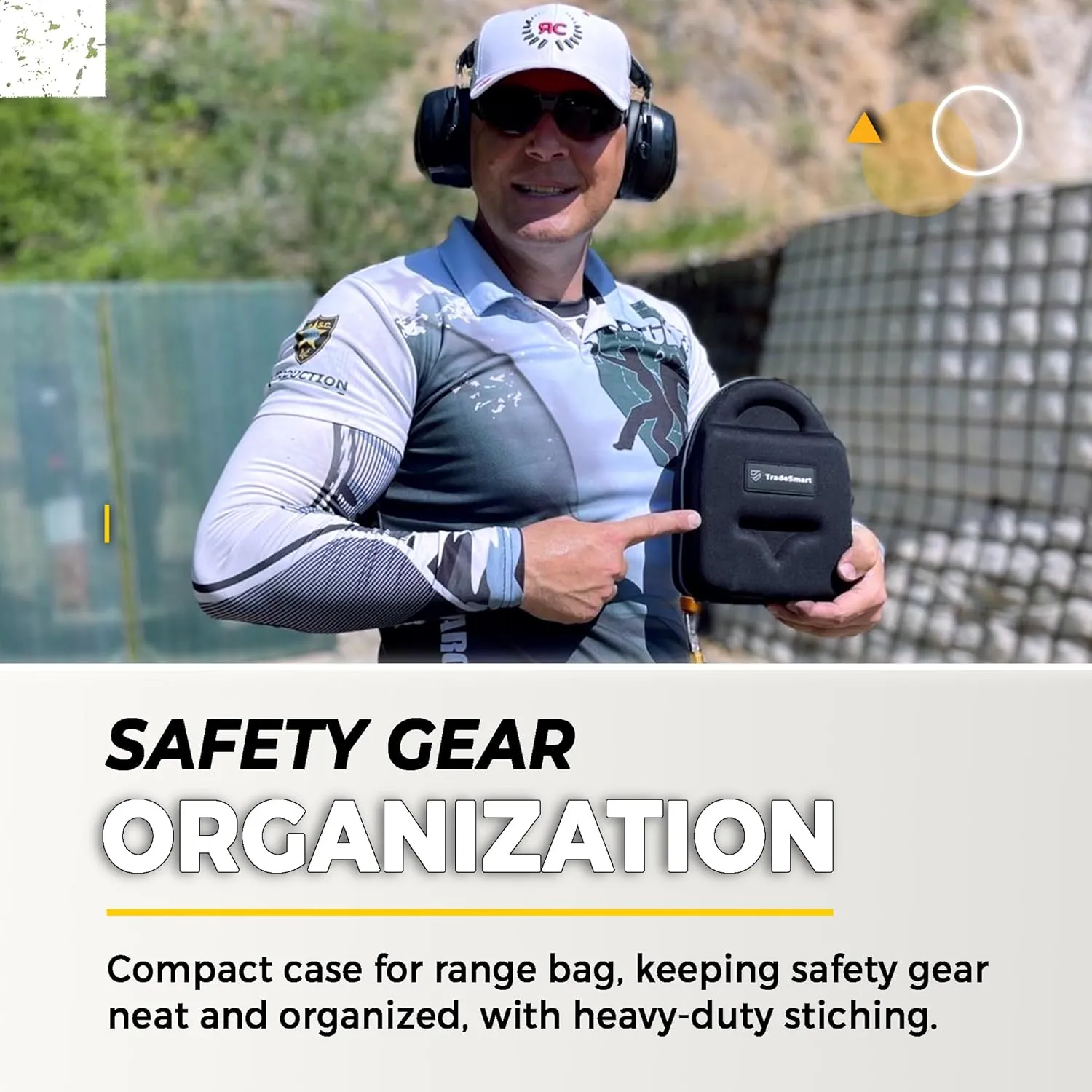 TradeSmart All-in-One Shooting Ear Protection - Comfort  NRR 28 Earmuffs, Glasses & Earplugs   Carry Case