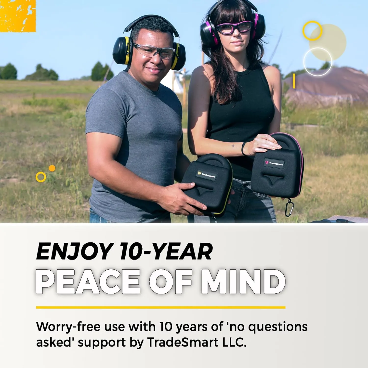 TradeSmart All-in-One Shooting Ear Protection - Comfort  NRR 28 Earmuffs, Glasses & Earplugs   Carry Case