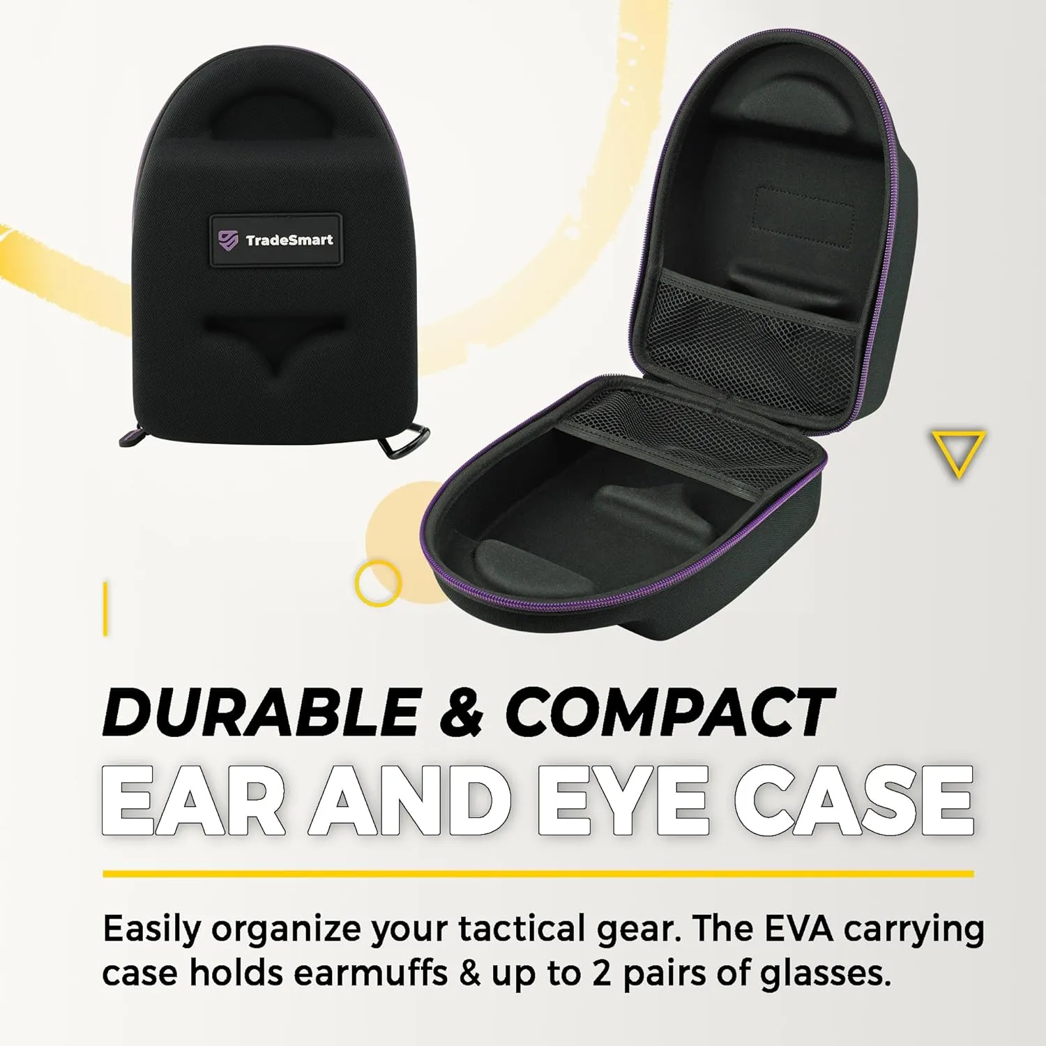 TradeSmart All-in-One Shooting Ear Protection - Comfort  NRR 28 Earmuffs, Glasses & Earplugs   Carry Case