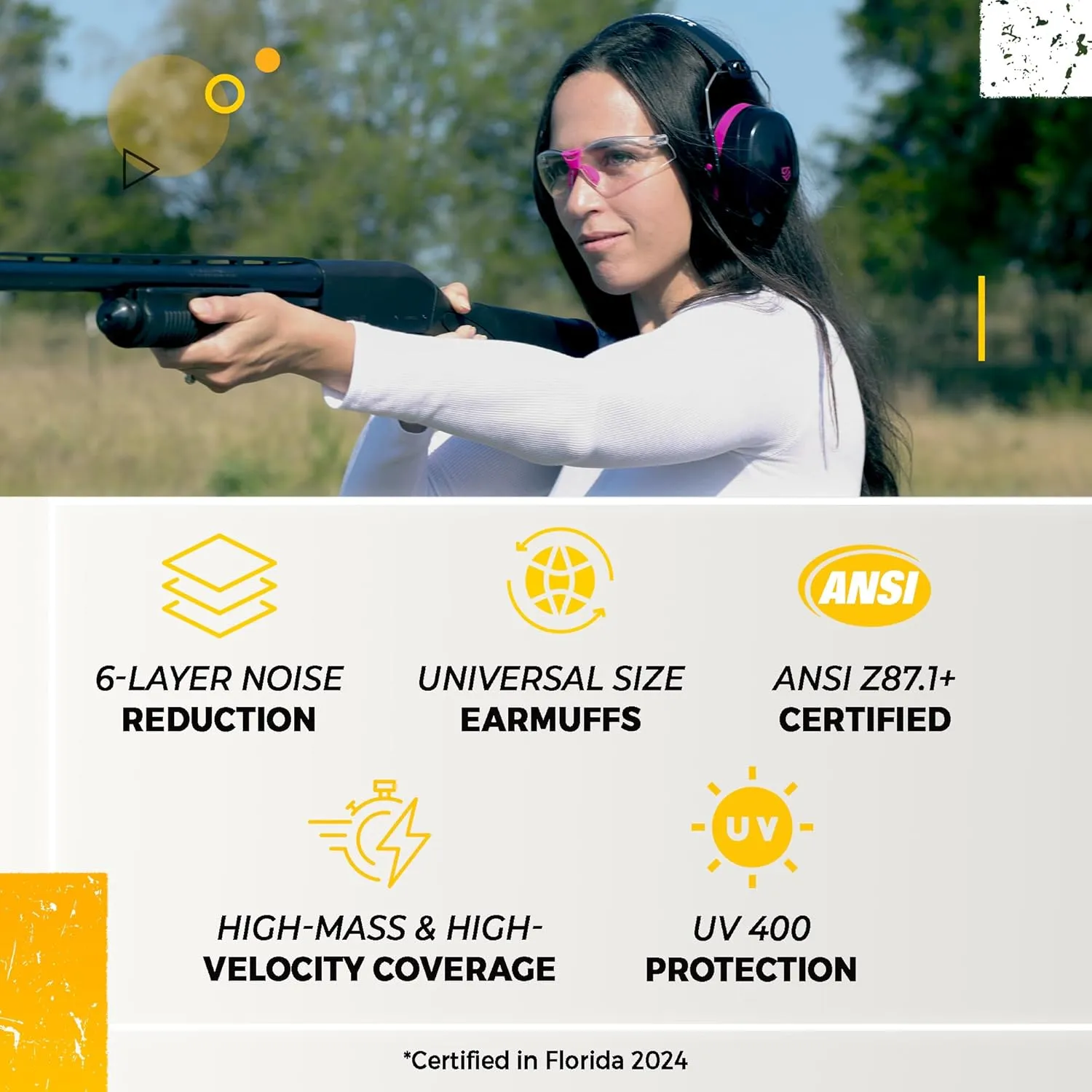 TradeSmart All-in-One Shooting Ear Protection - Comfort  NRR 28 Earmuffs, Glasses & Earplugs   Carry Case
