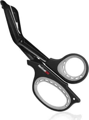 Trauma Shears for Doctors, Nurses, Paramedics, EMTs – 7.5” Rubberized Bandage Scissors for Easy Grip - Trauma Shears for Nurses and First Aid Box – Stainless Steel First Aid Scissors