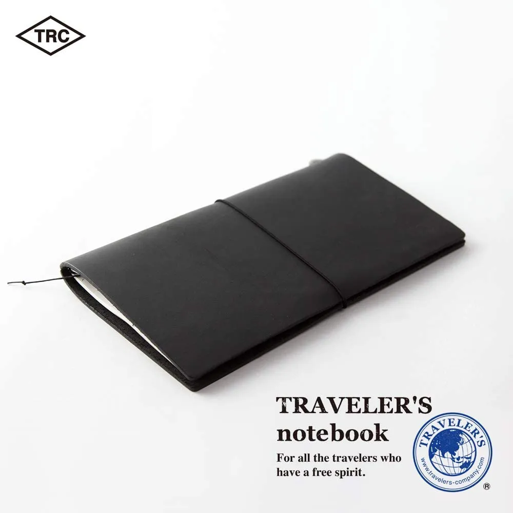 Traveler's Company Traveler's Notebook Starter Kit - Black Leather - Regular Size