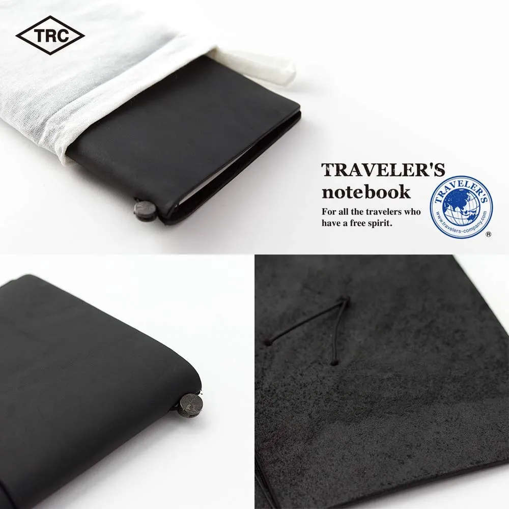 Traveler's Company Traveler's Notebook Starter Kit - Black Leather - Regular Size