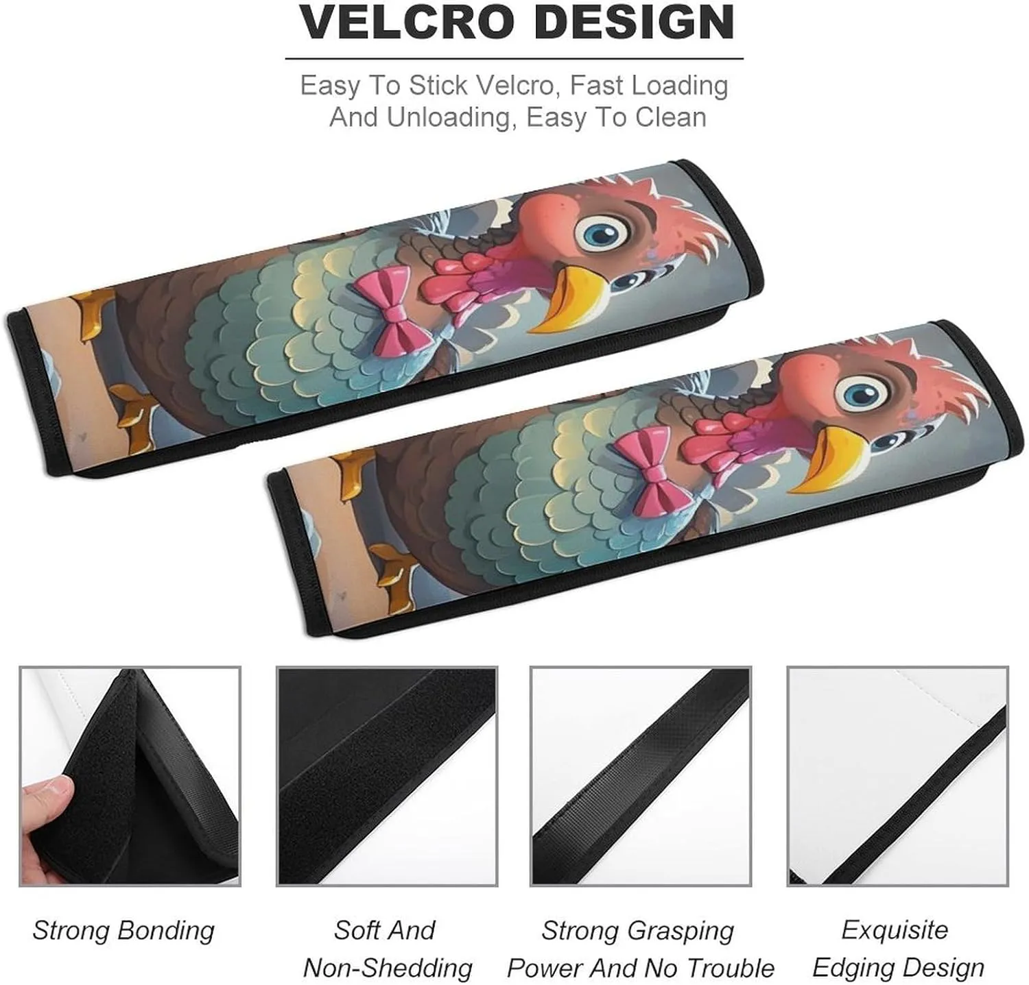 Turkey Decoration Auto Seat Belt Cover 2PCS Universal Car Seat Belt Shoulder Protector Pad, Protect Your Shoulders and Neck for Car Seat Belt, Shoulder Bag, Backpack
