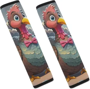 Turkey Decoration Auto Seat Belt Cover 2PCS Universal Car Seat Belt Shoulder Protector Pad, Protect Your Shoulders and Neck for Car Seat Belt, Shoulder Bag, Backpack