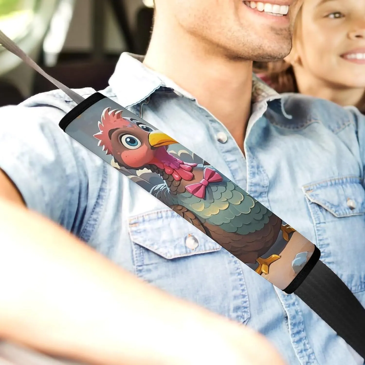 Turkey Decoration Auto Seat Belt Cover 2PCS Universal Car Seat Belt Shoulder Protector Pad, Protect Your Shoulders and Neck for Car Seat Belt, Shoulder Bag, Backpack