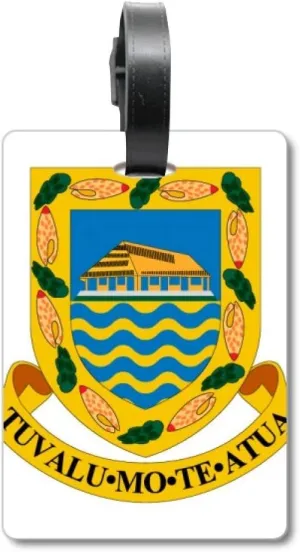 Tuvalu Oceania National Emblem Suitcase Bag Tag Luggage Card Hanging Scutcheon Label