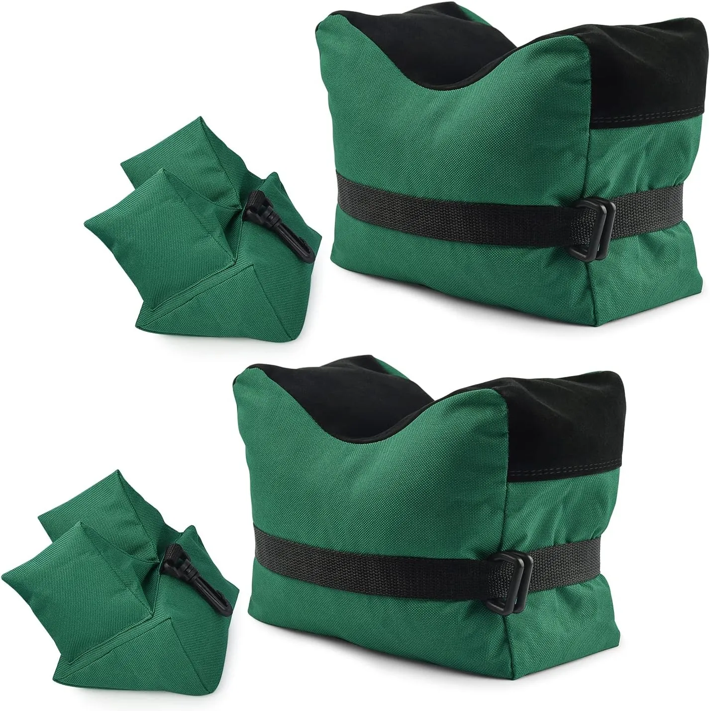 Twod Outdoor Shooting Rest Bags - Target Sports Bench Rest with Front & Rear Support SandBag Stand Holders for Gun Rifle Shooting Hunting Photography - Unfilled