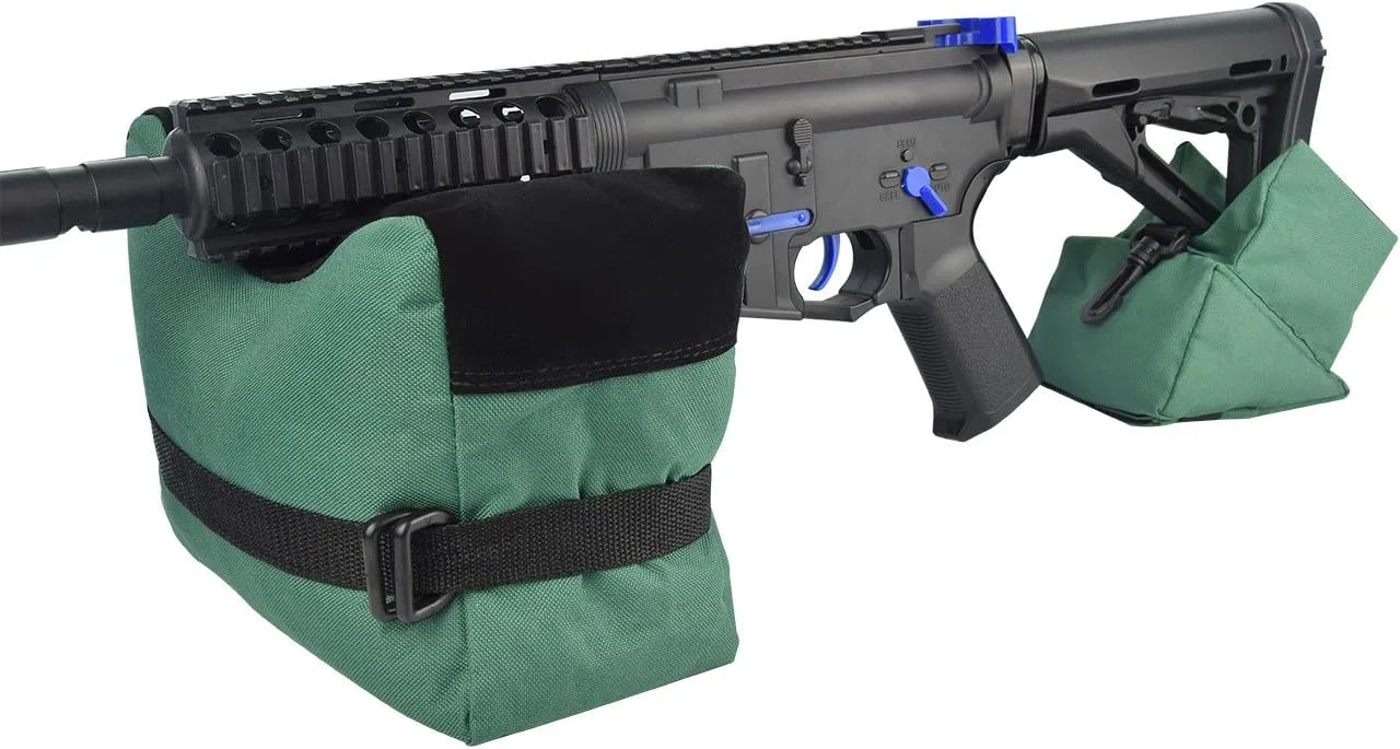 Twod Outdoor Shooting Rest Bags - Target Sports Bench Rest with Front & Rear Support SandBag Stand Holders for Gun Rifle Shooting Hunting Photography - Unfilled