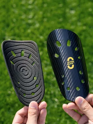 Ultra Elite Carbon Fiber Soccer Shin Guards - Lightweight, Breathable, and Anti-Impact Leg Protection for Kids and Adults - Includes Storage Case - Ideal for Boys, Girls, Men, and Youth