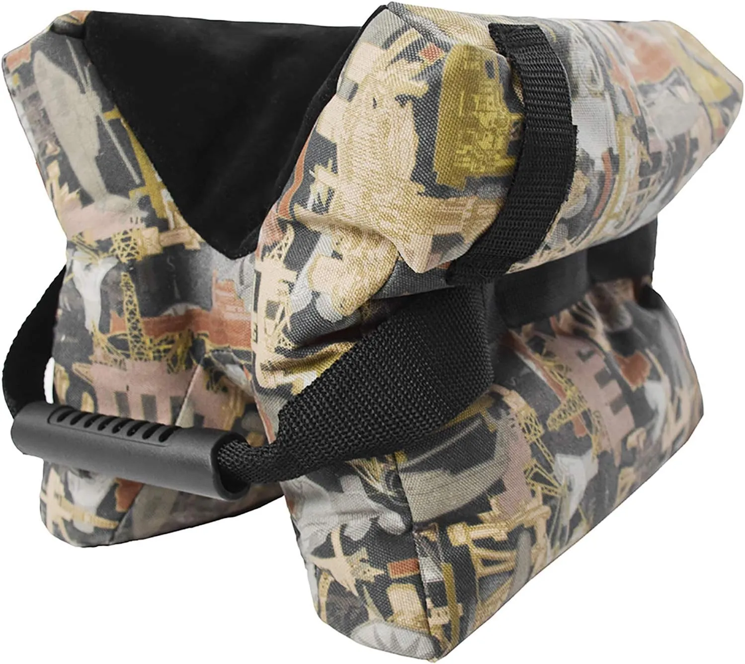 Unfilled Shooting Rest Bag with Portable Handle, Bench Rest Support Sandbag Stand Holders for Outdoor Target Shooting Sports