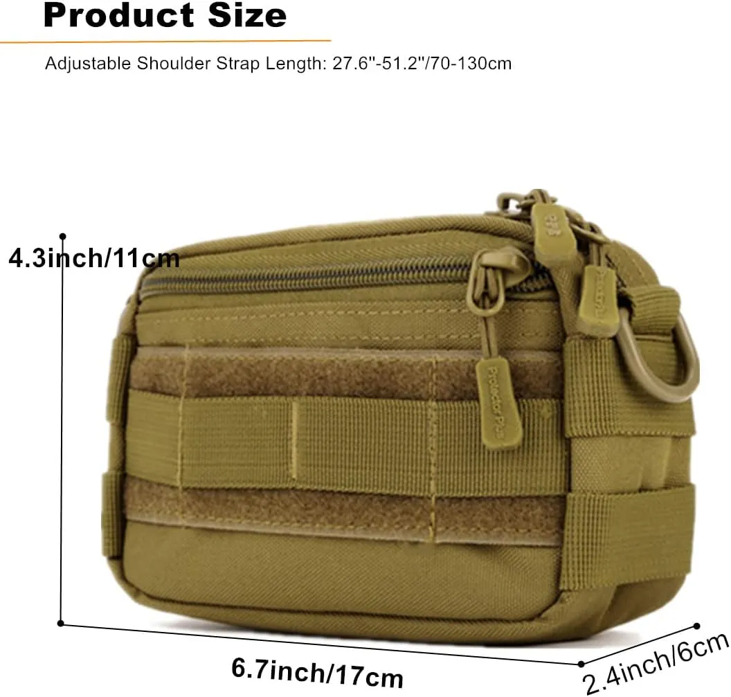UNISTRENGH Tactical Pouch Molle Mini Modular Admin Pouch for Tactical Vest Chest Waist Pack Utility Tool Pouch Tactical EDC Bag