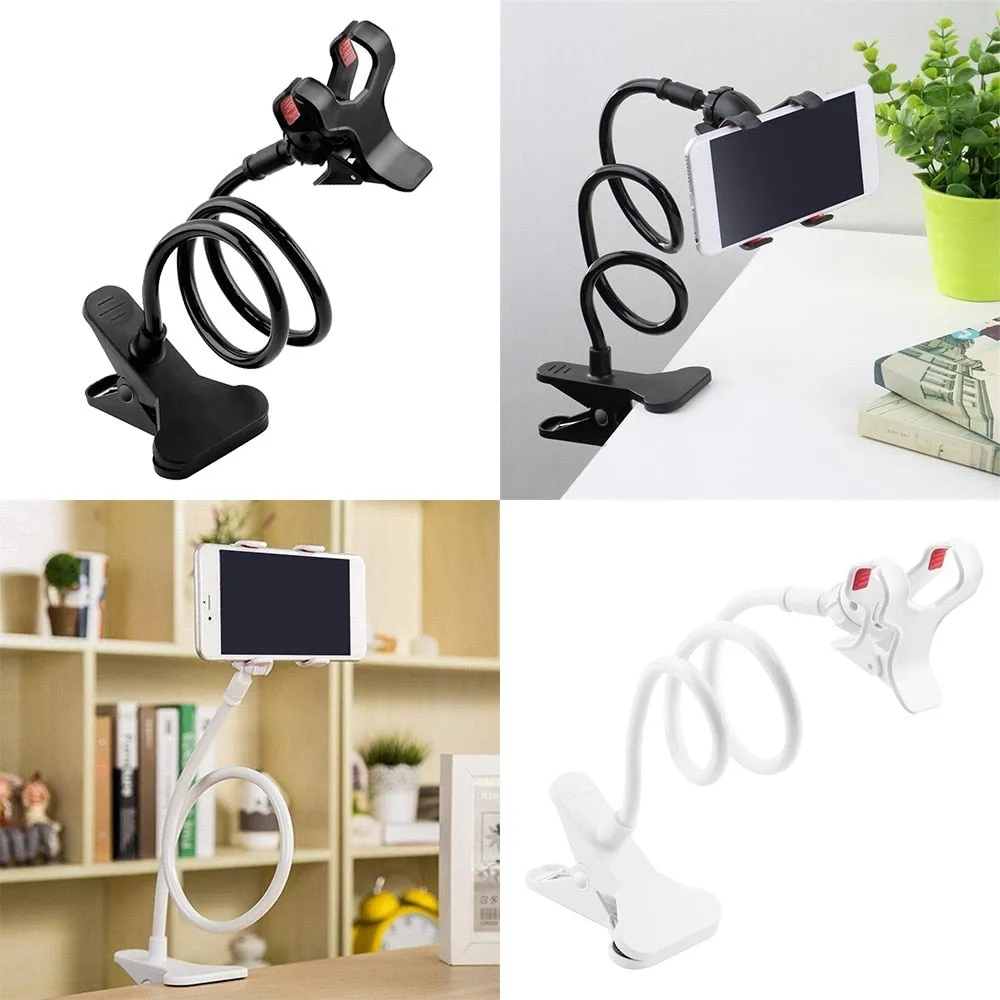 Universal 360° Phone Holder Flexible Clip Mobile Cell Phone Holder Lazy Bed Desktop Mount Stand Adjustable Support Base Bracket