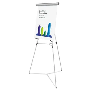 Universal® Heavy-Duty Adjustable Presentation Easel, 69" Maximum Height, Metal, Silver