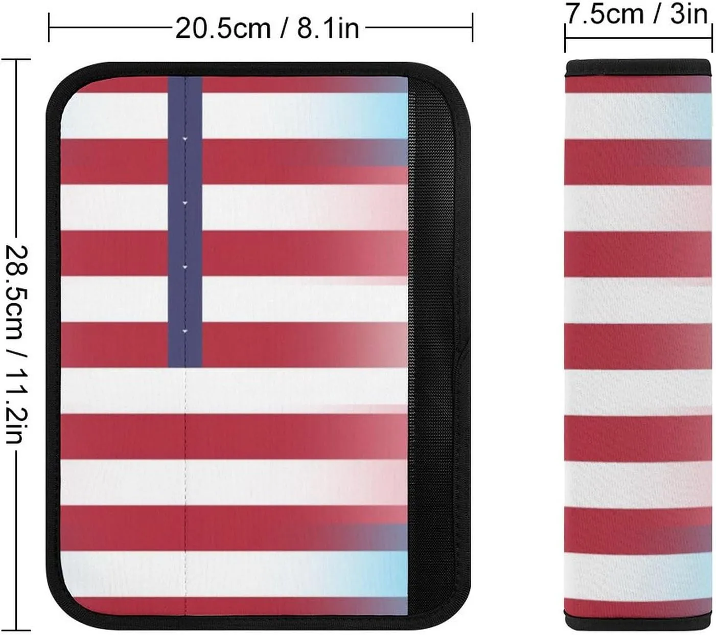 U.S.A. Transgender Flag Fashion Car Seat Belt Cover Pad for Shoulder Bag Camera Soft Comfort Accessories 1PCS