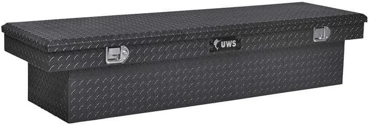 UWS EC10322 63-Inch Gloss Black Heavy-Wall Aluminum Truck Tool Box, RigidCore Lid