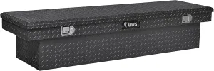 UWS TBS-72-BLK Black Single Lid Slim Line Aluminum Toolbox with Beveled Insulated Lid