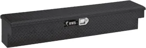 UWS TBSM-72-BLK Black Aluminum Side Mount Box with Beveled Insulated Lid