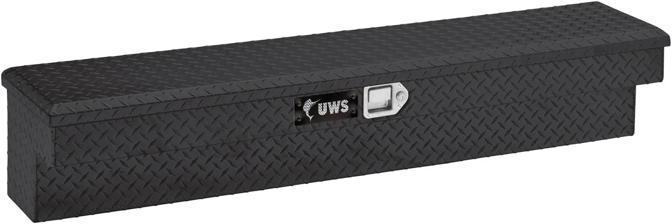UWS TBSM-72-BLK Black Aluminum Side Mount Box with Beveled Insulated Lid
