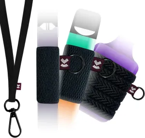 Vape Holder, Perfect Fit, Lanyard and Wristband, High-Strength Elastic Holder, 1 Pcs Elastic Holder (Lanyard, Slim Black, Small)