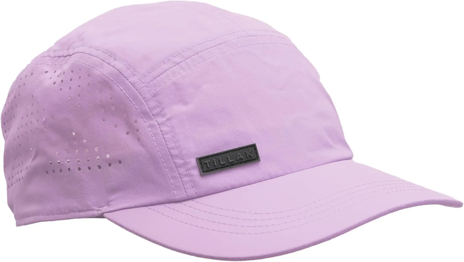 Vista Hat, Lightweight Nylon 5 Panel Cap with Snap Closure and Laser-Cut Ventilation