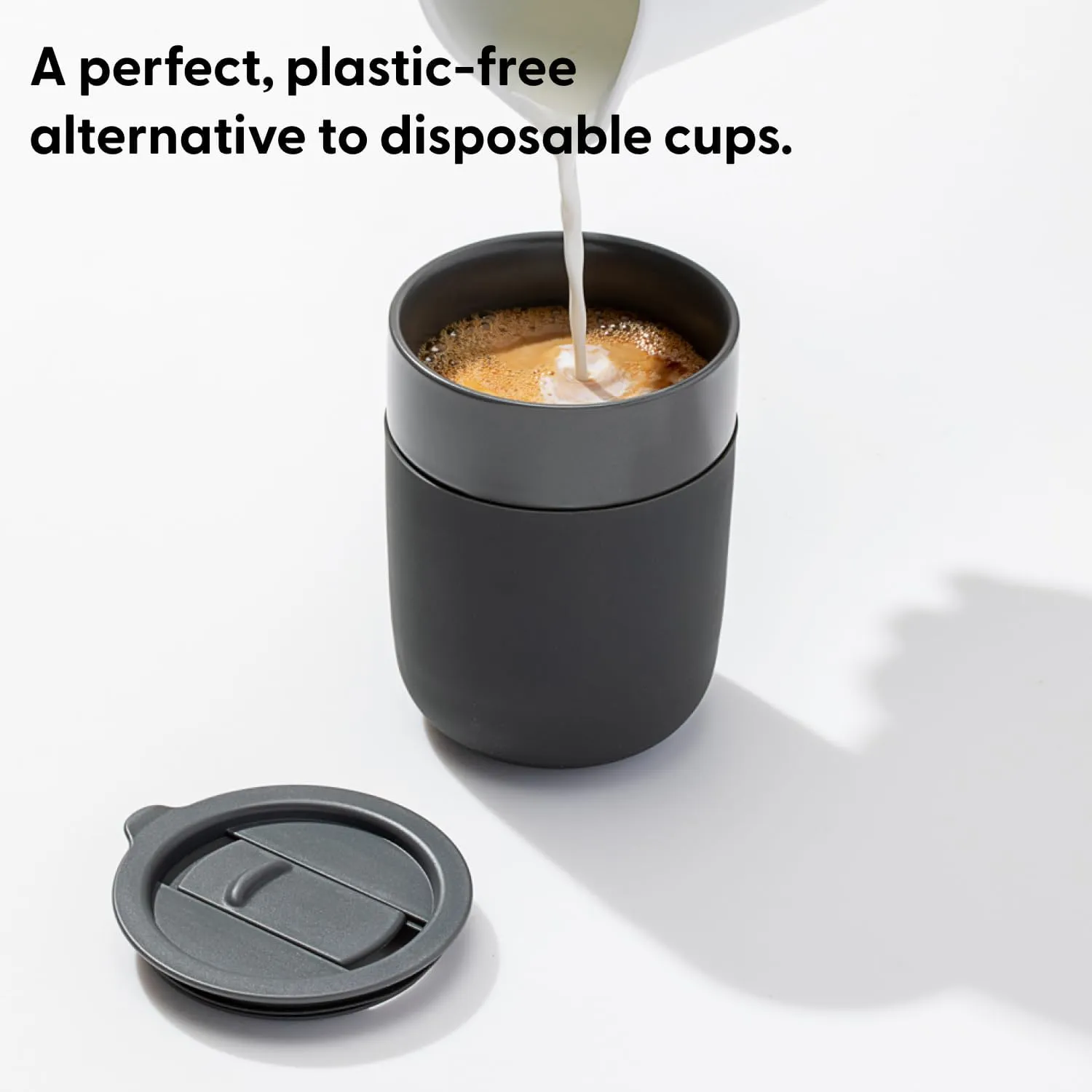 W&P Porter Travel Coffee Mug with Protective Silicone Sleeve | 12 Ounce Blush | Reusable Cup for Coffee or Tea | Portable Ceramic Mug with BPA-Free Press-Fit Lid | Dishwasher Safe | On-the-Go