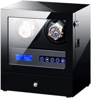 Watch Winder Automatic Watch Winder Box Watches and Jewelry Storage Drawer LCD Touch Screen Control with Led Backlight Quiet Motor,2 2 Watch Winder