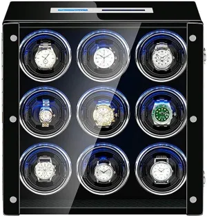 Watch Winder Watch Winder Box for Automatic Watch Adjustable Watch Pillows LCD Touch Sn Built-in Led Light Piano Paint Exterior Creativity Watch Winder Watch St