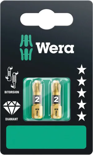 Wera 05073339001 855/1 BDC SB bits, PZ 2 x 25 mm, 2 pieces