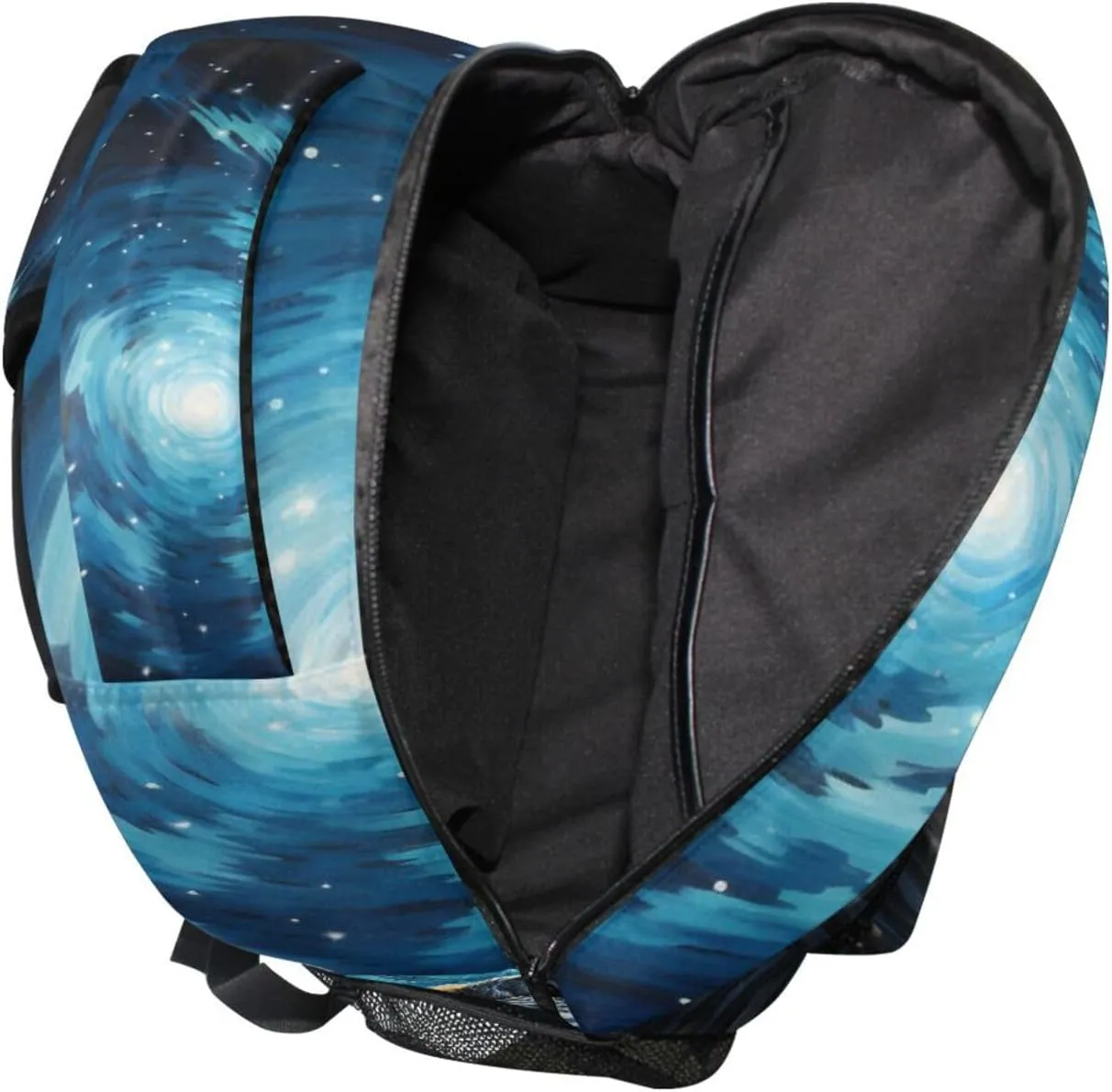 Wolf Blue Starry Sky Backpacks 3rd 4th 5th Grade School Bookbags Travel Laptop Daypack Bag Purse for Boys Girls Teens, Large, p203c237s337