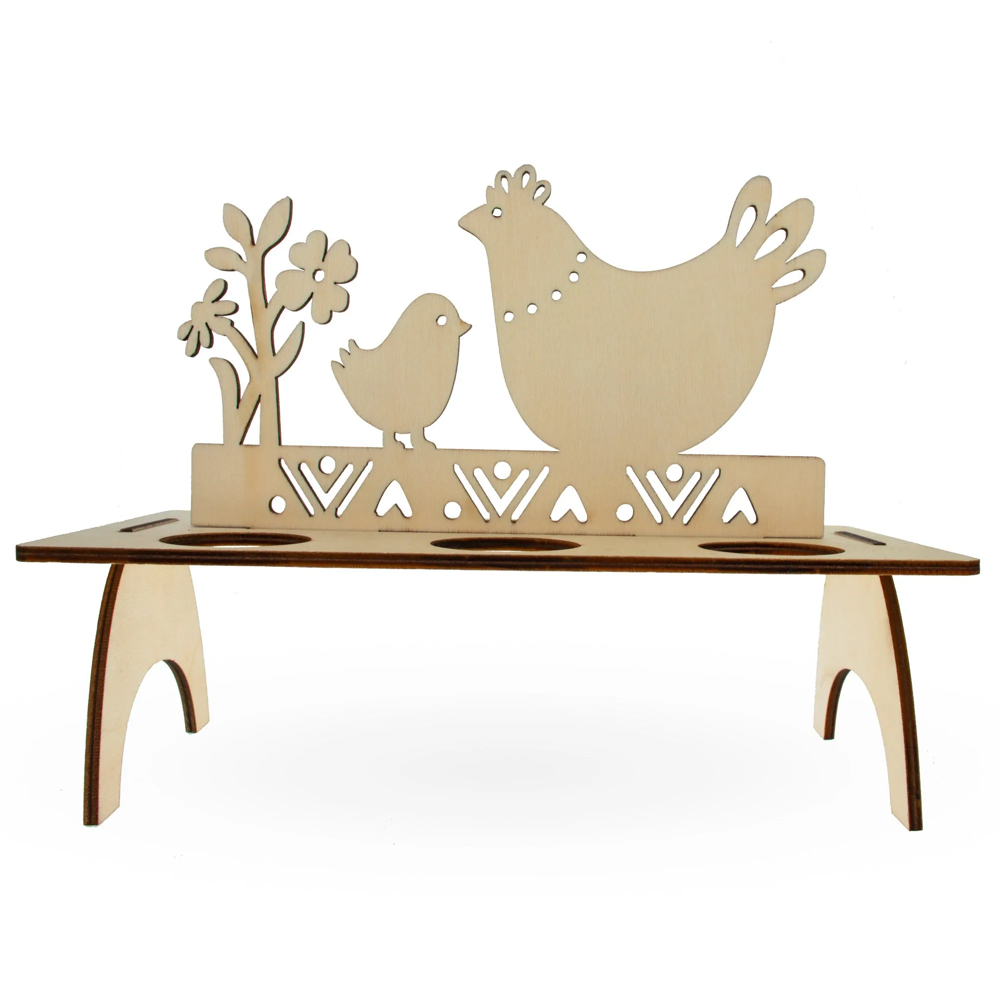 Wooden Multiple Egg Shelf Stand Holder Display