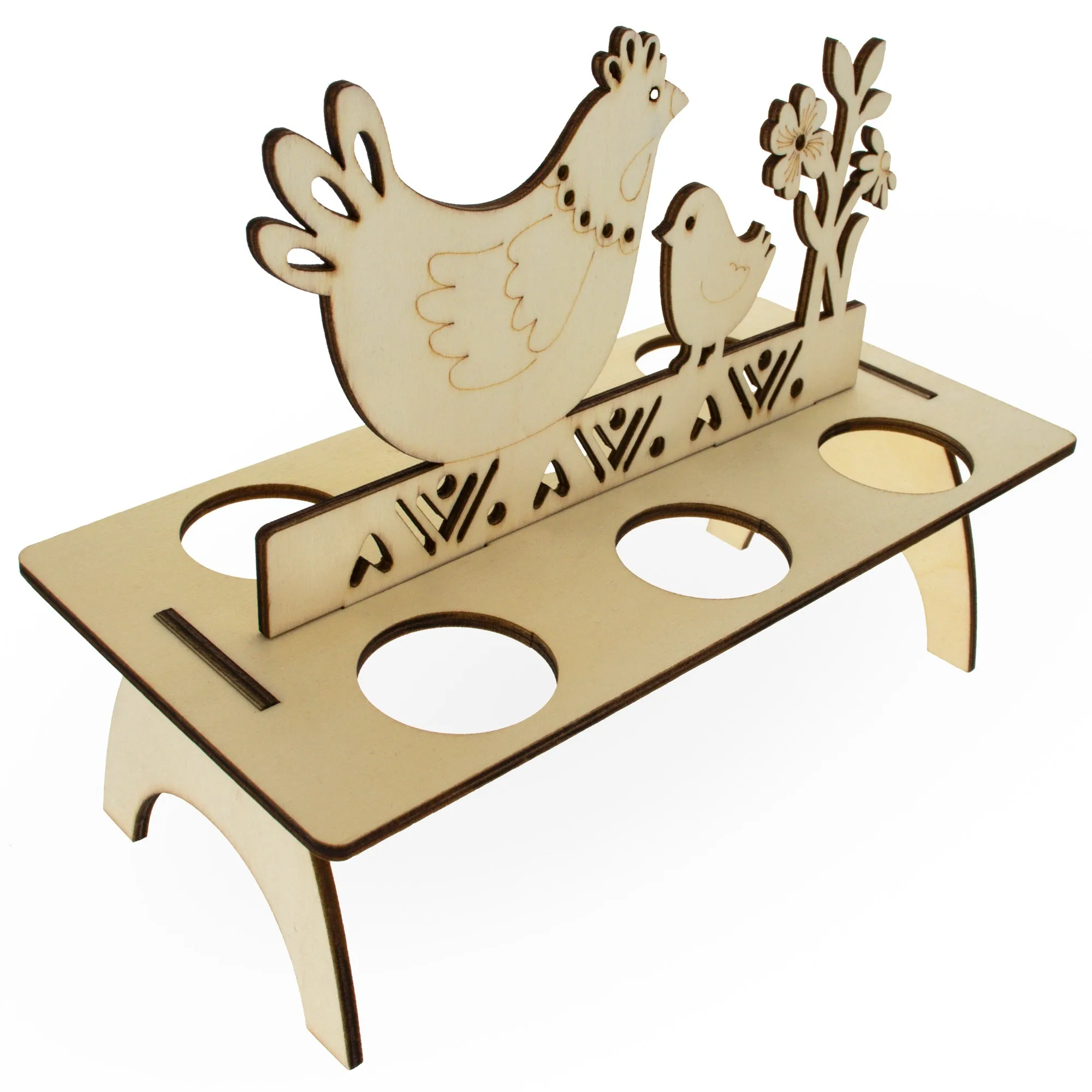 Wooden Multiple Egg Shelf Stand Holder Display
