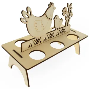 Wooden Multiple Egg Shelf Stand Holder Display