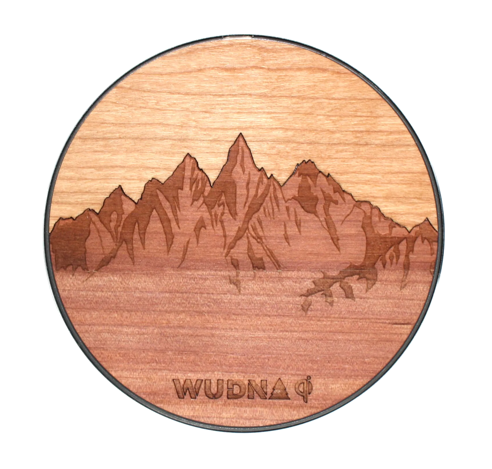 Wooden Qi Wireless Fast Charger - Sawtooth Mountains Edition